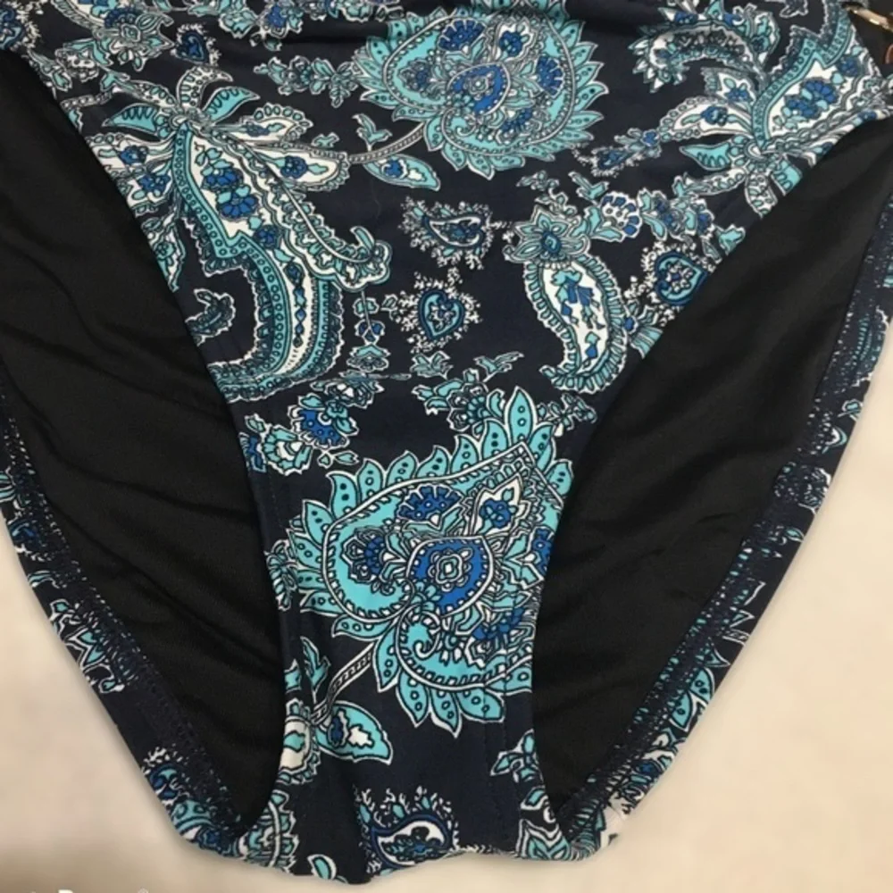 MICHAEL KORS Blue Paisley Bikini Bottom XS - Picture 7 of 14